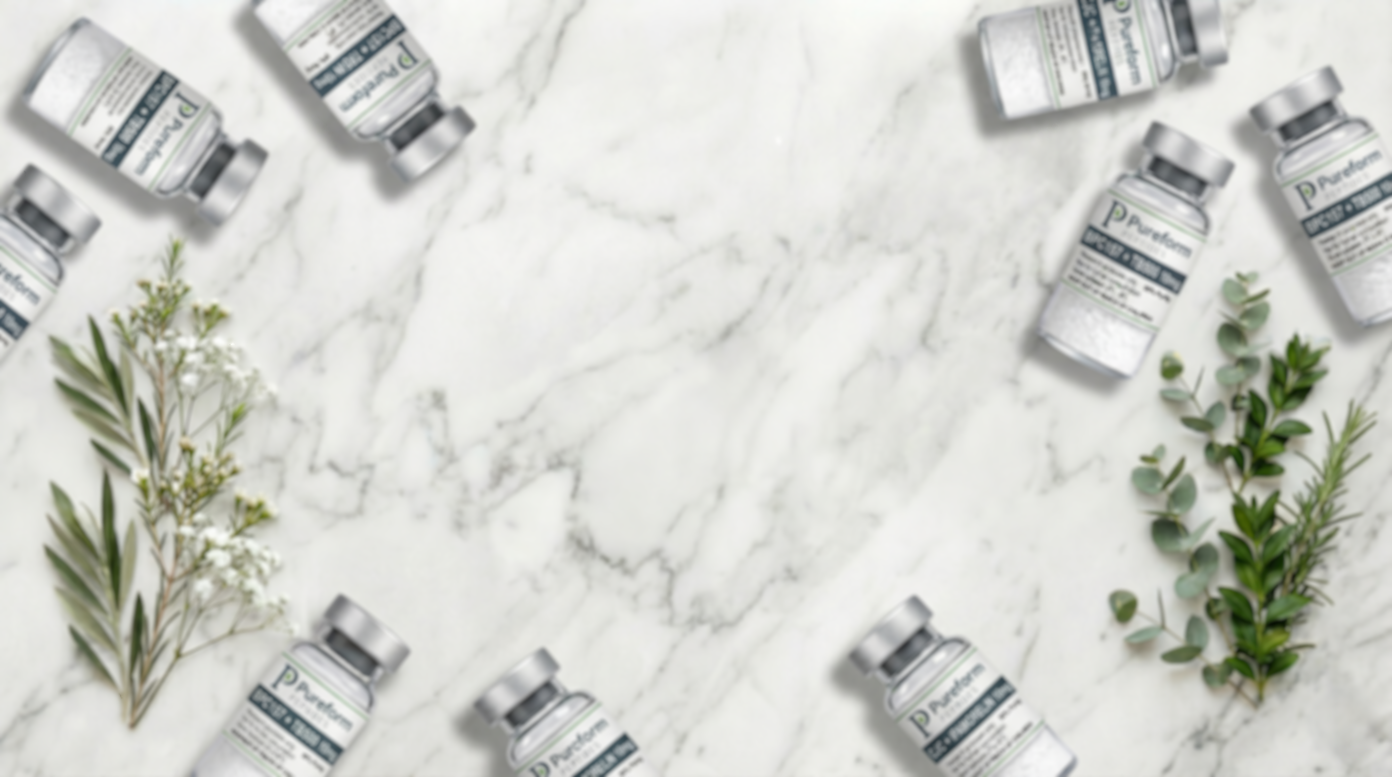 Research peptide vials